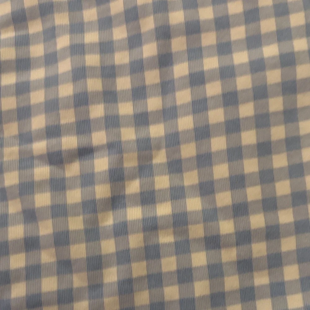 Draper James Blue and White Checkered Sweatshirt - Picture 3 of 3